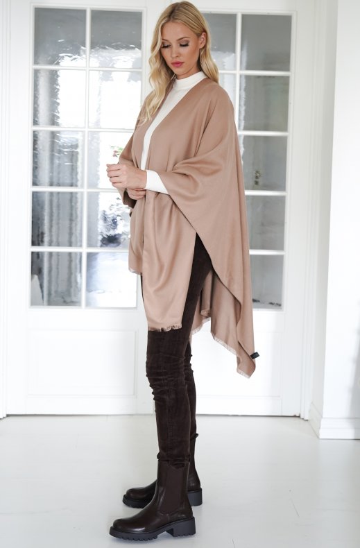 Mixed Brands - Silk Poncho 121130 - Camel