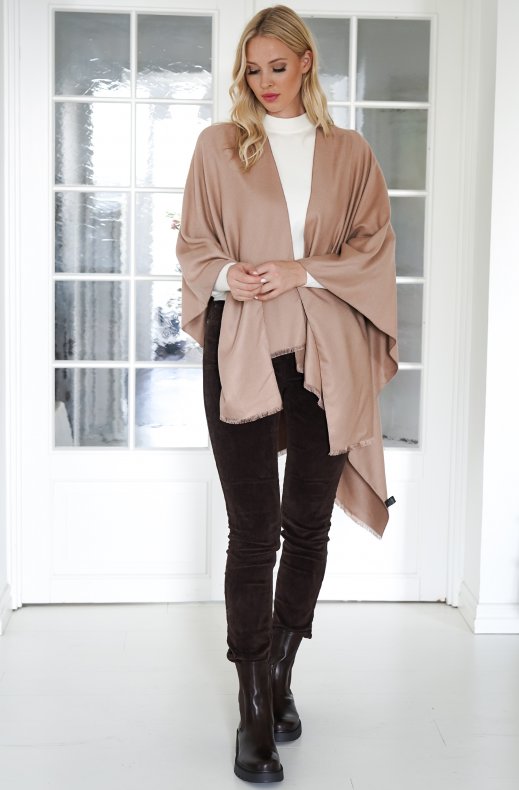 Mixed Brands - Silk Poncho 121130 - Camel