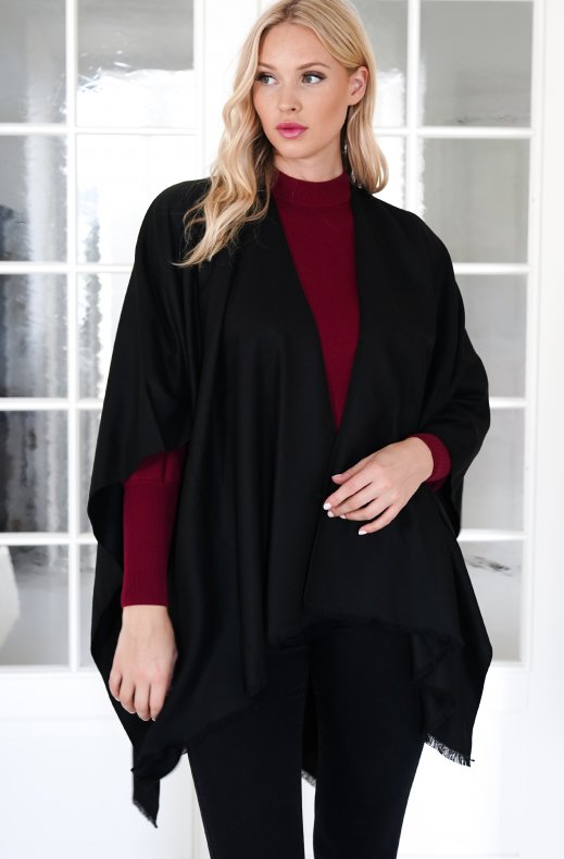 Mixed Brands - Silk Poncho 121130 - Black