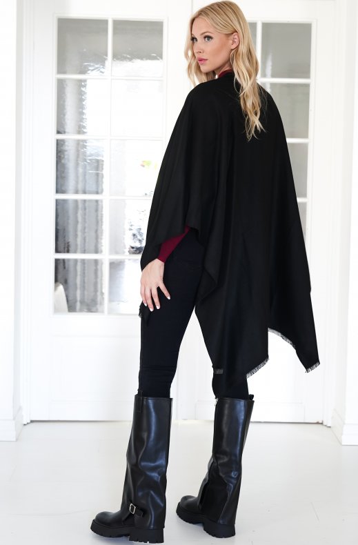 Mixed Brands - Silk Poncho 121130 - Black