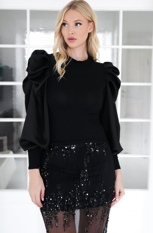Mixed Brands - Skirt Glitter Chiffong 6228 - Black