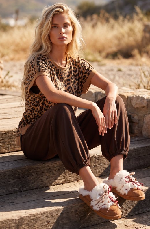 Mixed Brands - Slippers with pearldetails LT33-96 - Camel