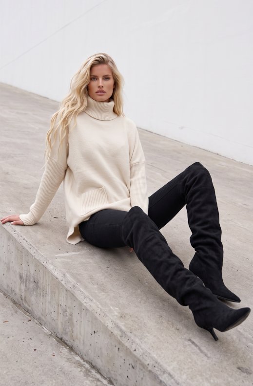 Mixed Brands - Oversized Sweater Dress 2656 - Ecru