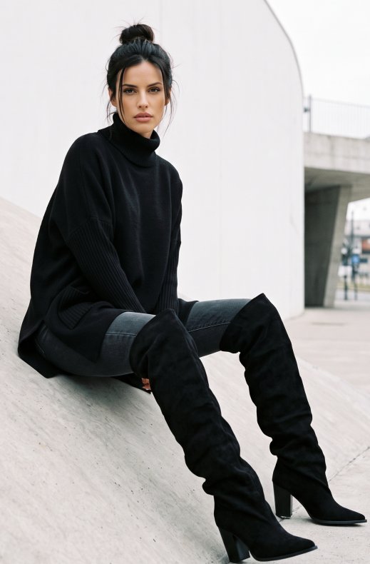 Mixed Brands - Oversized Sweater Dress 2656 - Black