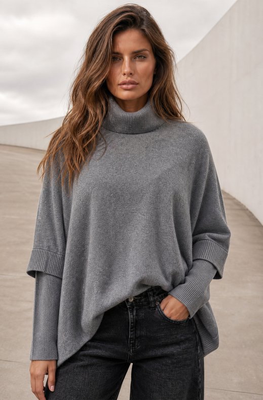 Mixed Brands - Long Sleeve Polo FF02302 - Grey