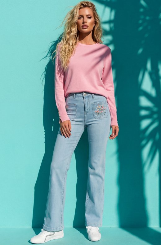 Mixed Brands - Pullover with Buttons LP003 - Pink