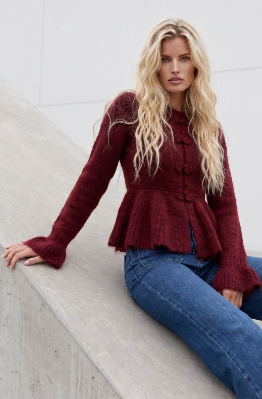 Mixed Brands - Cardigan RY623 - Burgundy