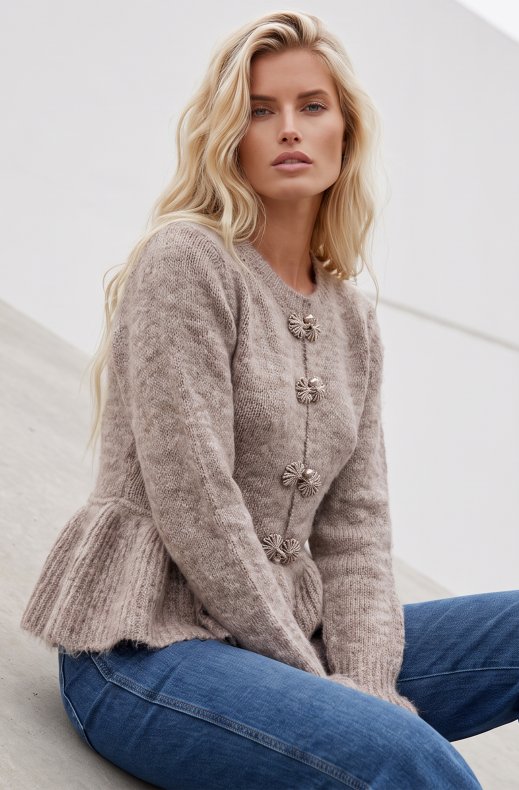 Mixed Brands - Cardigan RY623 - Taupe