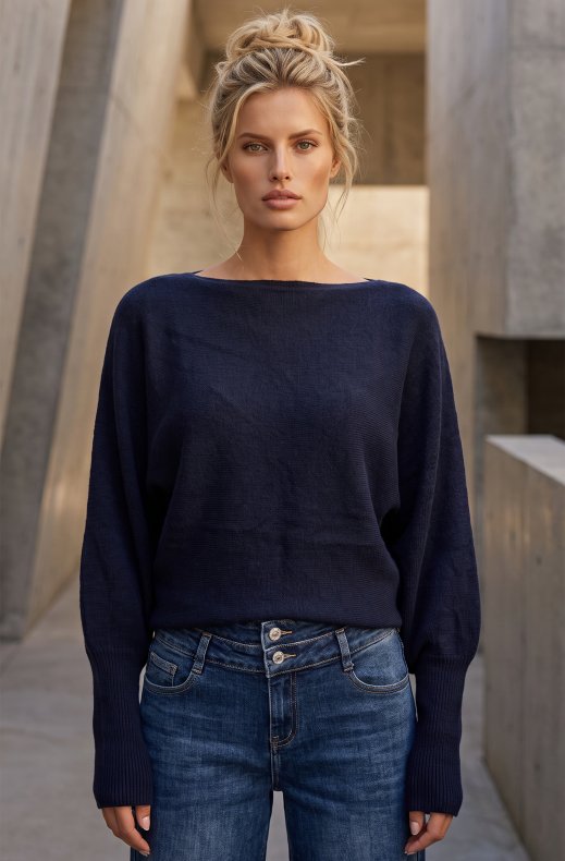 Mixed Brands - Boatneck Sweater YP2126 - Marine