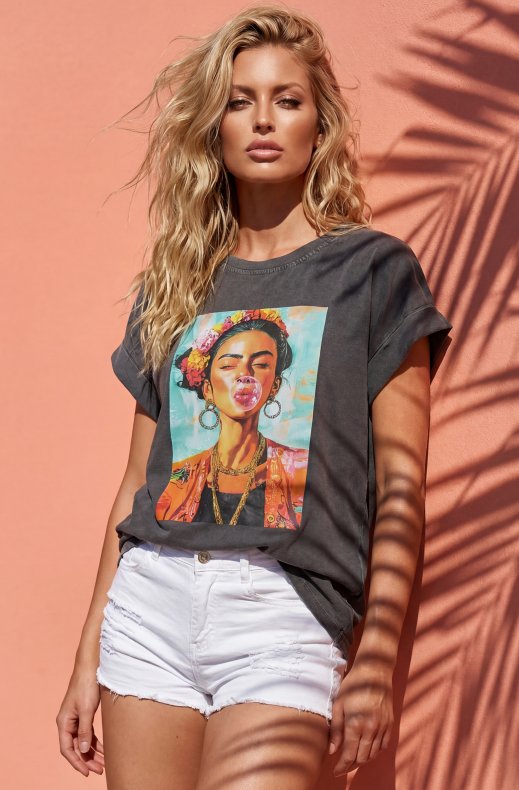 Mixed Brands - T-shirt Frida 4305B9 - Grey