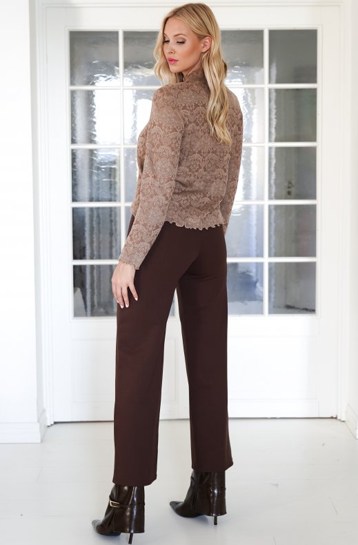 Mixed Brands - Nini Wide Pants 9836 - Dark Brown