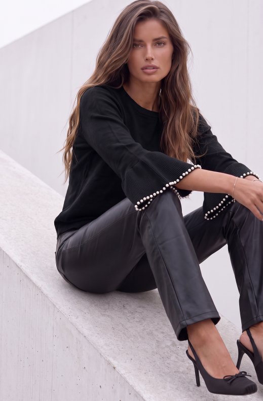 Mixed Brands - Sweater with pearls HC2201 - Black