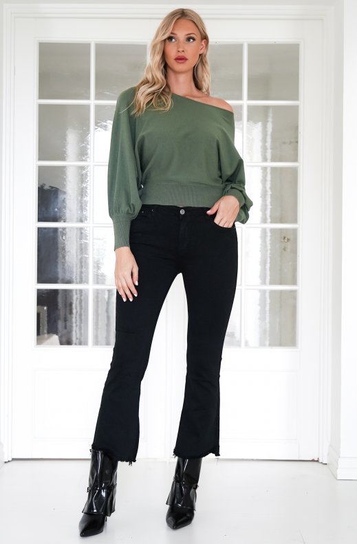 Mixed Brands - Top Asymmetric one shoulder 98030 - Khaki