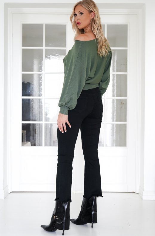 Mixed Brands - Top Asymmetric one shoulder 98030 - Khaki