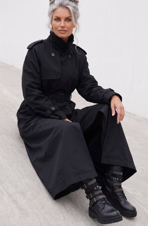 Mixed Brands - Long Trench 10285 - Black