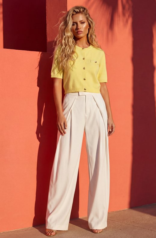 Mixed Brands - Trendy Pant P26039 - White