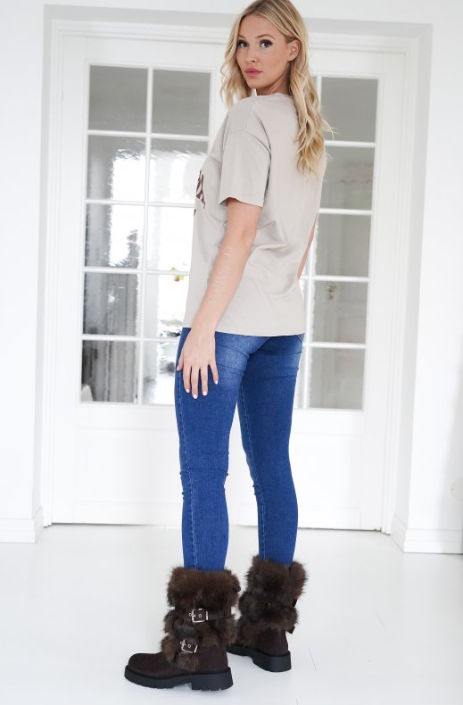 Mixed Brands - Tshirt My Karma My rules 6072 - Beige