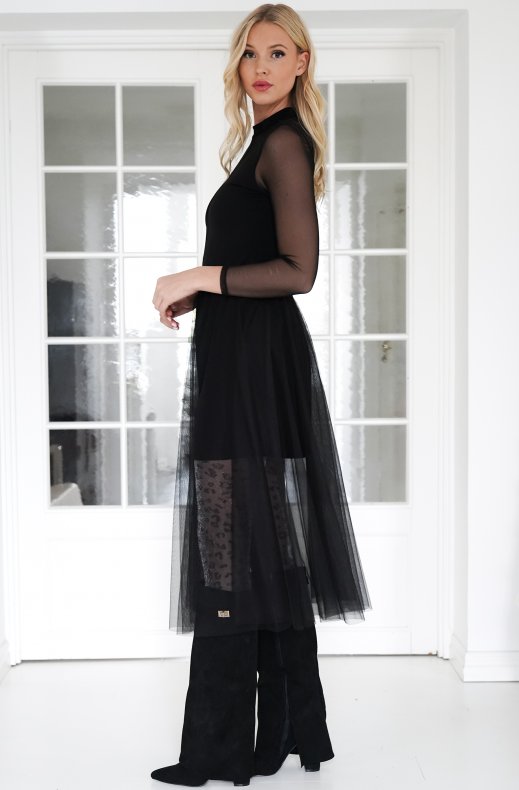 Mixed Brands - Tulle skirt with viscose lining 0305 - Black