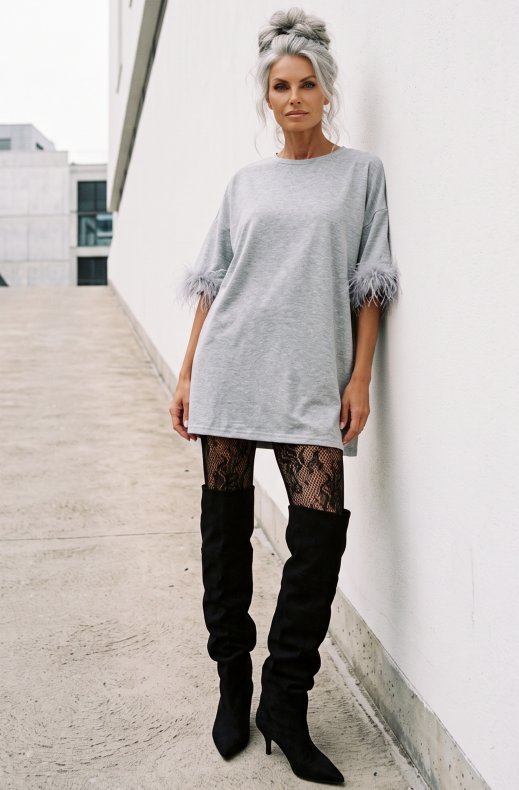 Mixed Brands - Dress 9478 - Grey