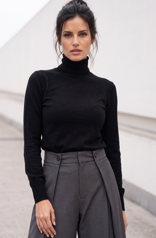 Mixed Brands - Knitted Turtleneck 1026 - Black