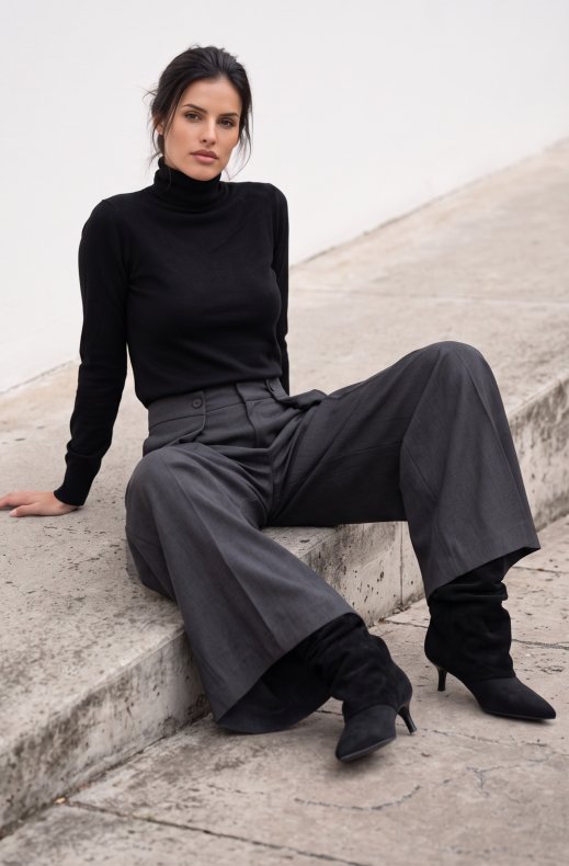 Mixed Brands - Knitted Turtleneck 1026 - Black