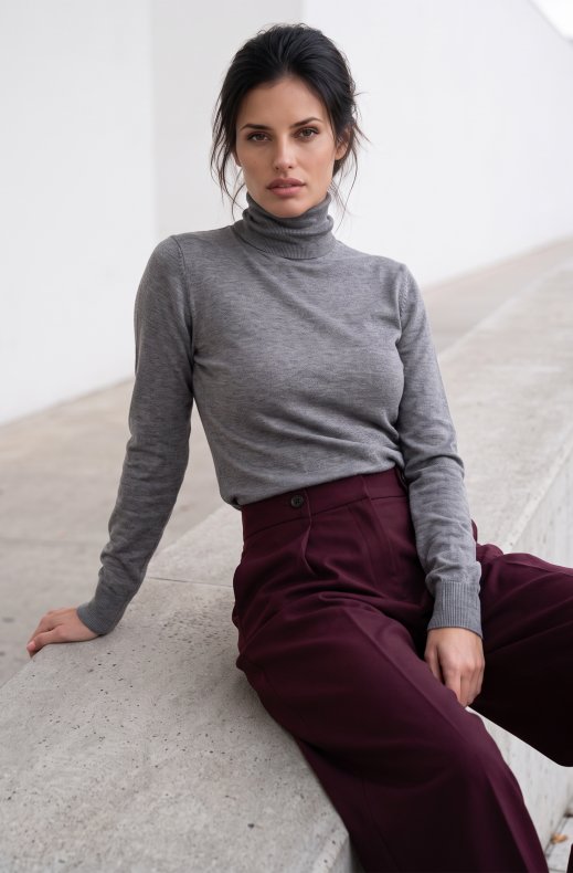 Mixed Brands - Knitted Turtleneck 1026 - Grey