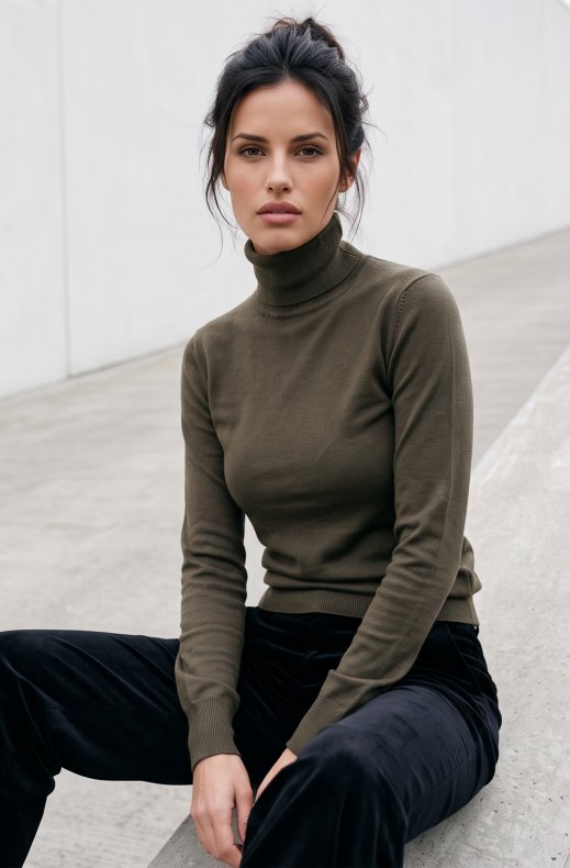 Mixed Brands - Knitted Turtleneck 1026 - Khaki