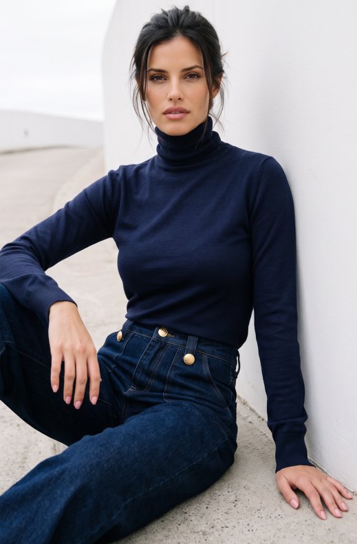 Mixed Brands - Knitted Turtleneck 1026 - Navy