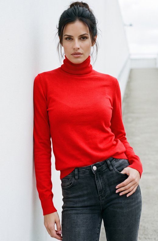 Mixed Brands - Knitted Turtleneck 1026 - Red