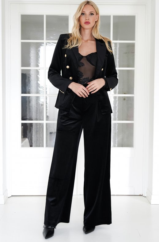 Mixed Brands - Velvet Blazer 1721 - Black