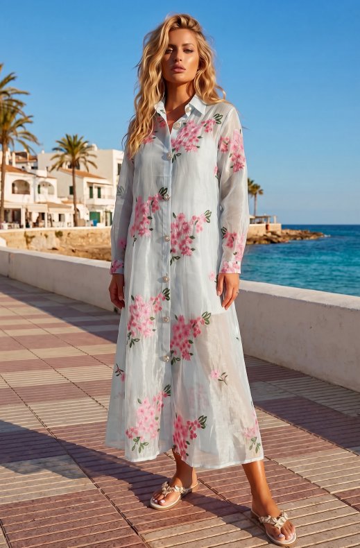 Mixed Brands - Shirtdress WH59013 - Blue
