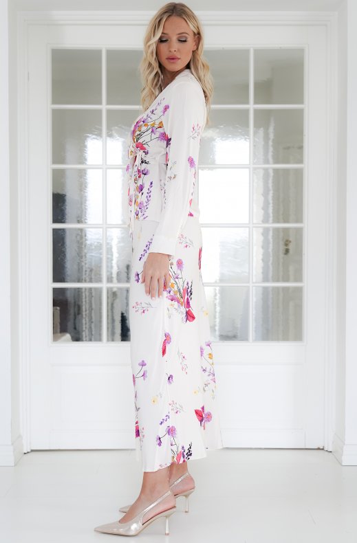 Mixed Brands - Flower Wrap Top 90294 - Ecru