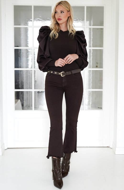 Mixed Brands - Jeans with raw hem 6826 - Brown