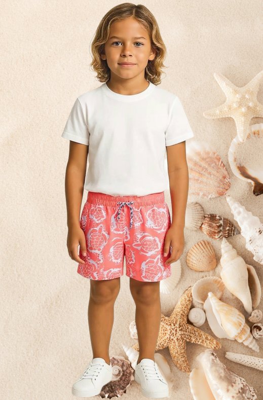Mixed Brands Kids - Swim Shorts Turtles - Pink