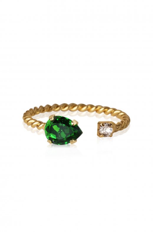 CAROLINE SVEDBOM - NANI RING GOLD FERN GREEN