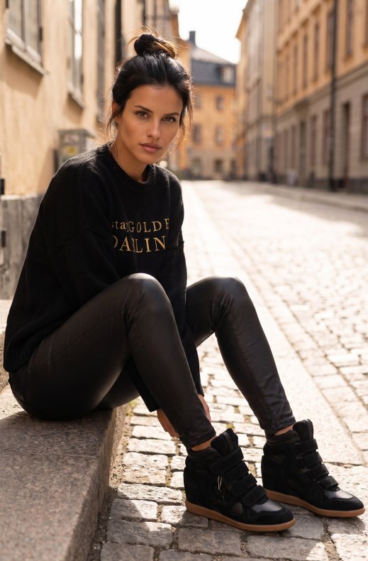 Nokwol - Eden - Black Leather/Suede