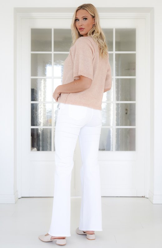 Norr - Hazina Knit Tee - Rose Melange