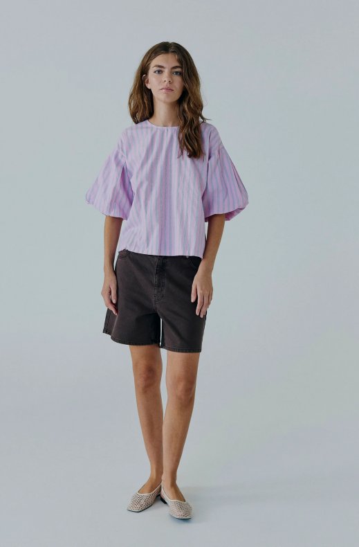 Norr - Lilah Denim Shorts - Brown Washed