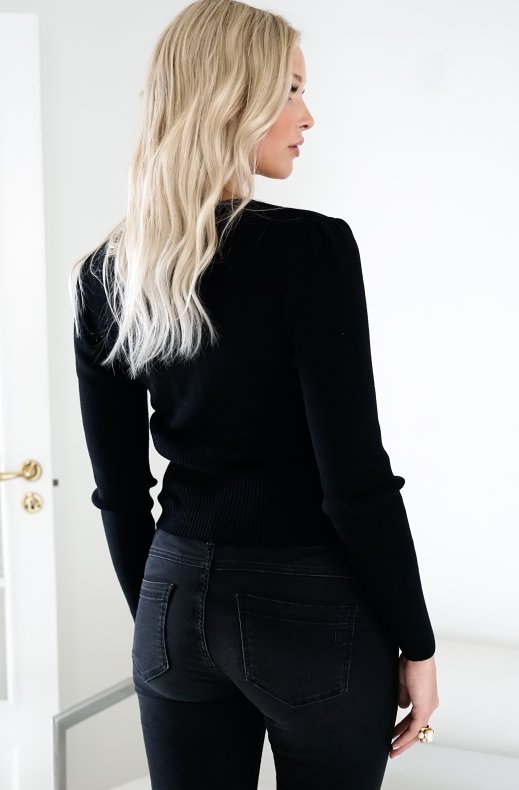 My Essential Wardrobe - The Celina Zip Slim - Black Wash