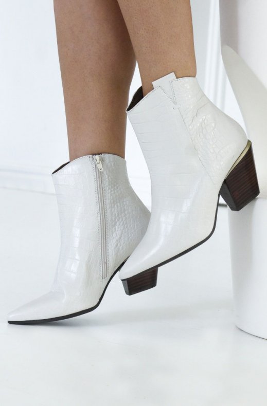 Pedro Miralles - Croco Boot White