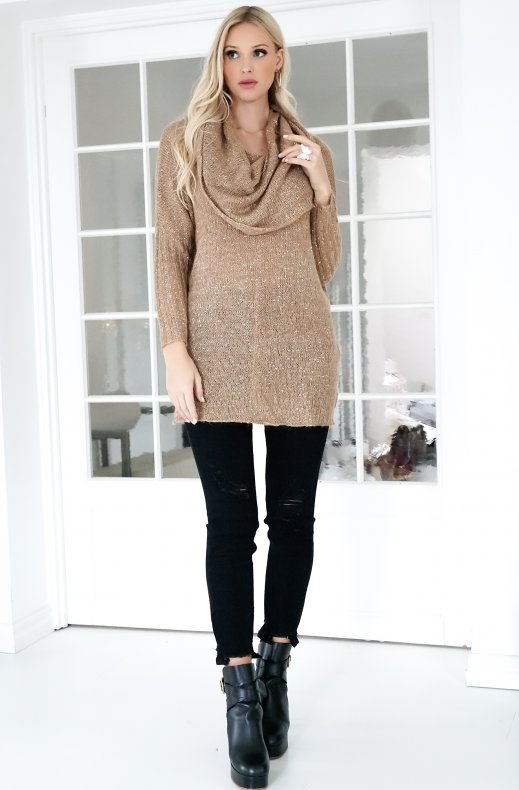 Plain Vanilla - Blossom Knitted Glitter Polo - Gold
