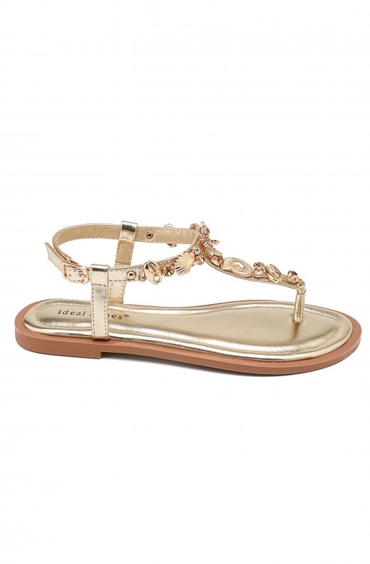 Mixed Brands - Sandal with Seashells 9807 - Gold