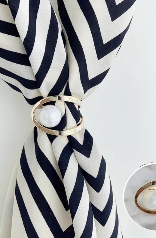 Mixed Brands - Scarf-ring One Pearl - Gold