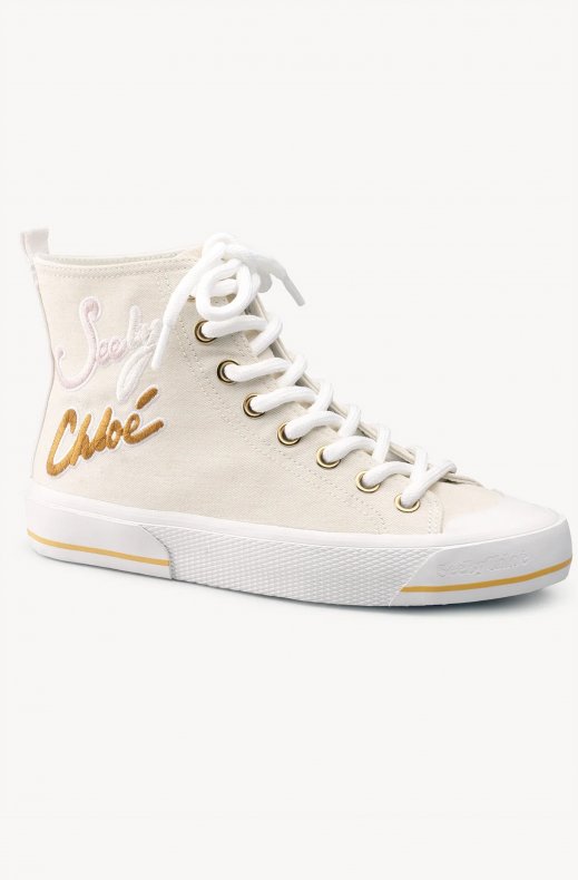 See by Chloé - Noli High Canvas Sneaker - Beige
