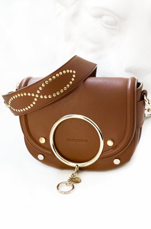 See By Chloé - Mara Shoulder bag with Studs - Caramello