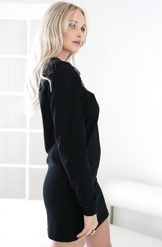See by Chloé - Lace Trim Dress - Black