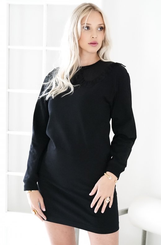 See by Chloé - Lace Trim Dress - Black
