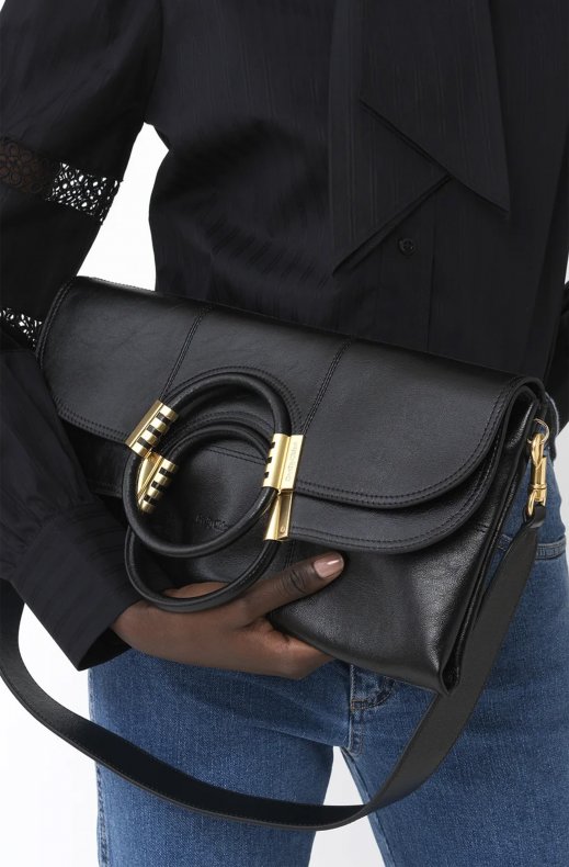 See by Chloe - Eleonora Fold-Over-Clutch Black