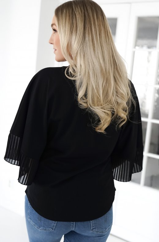 See by Chloé - Top with Pleated Sleeve - Black