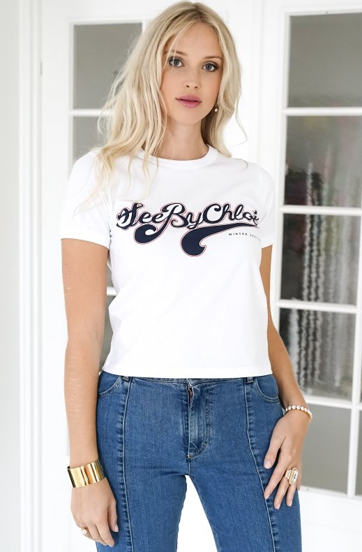 See by Chloé - Fitted Logo Tshirt - White